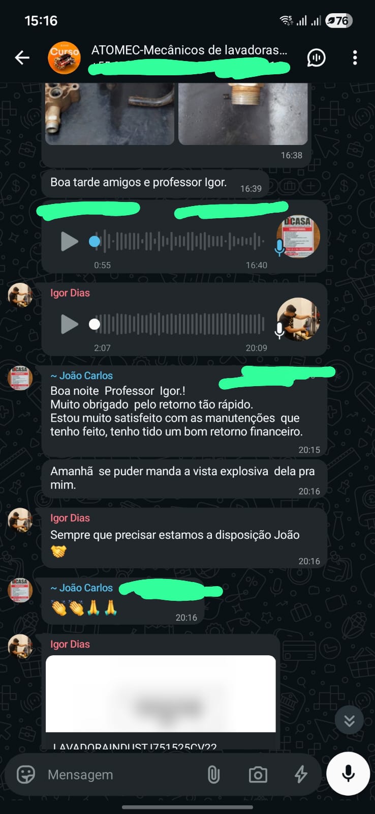 Resultado aluno ATOMEC